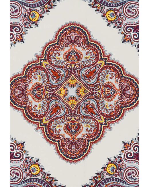 Roeckl Purple Tuch Square Garden Paisley