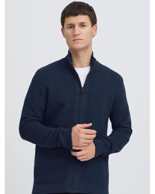 Solid Strickjacke in Blue für Herren