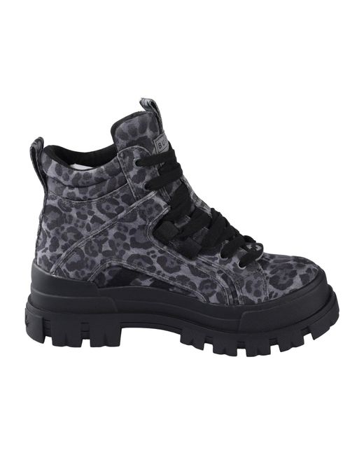 Buffalo Black Schnürstiefel Aspha