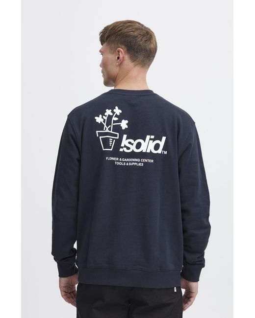 Solid Sweatshirt Imran in Blue für Herren