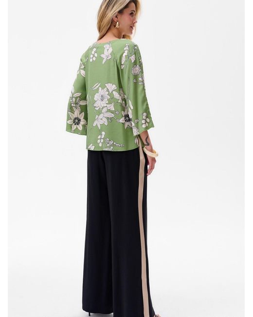 Blue Shadow Green Bluse