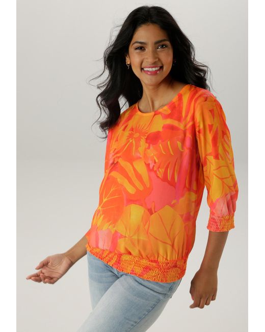 Aniston SELECTED Orange Bluse