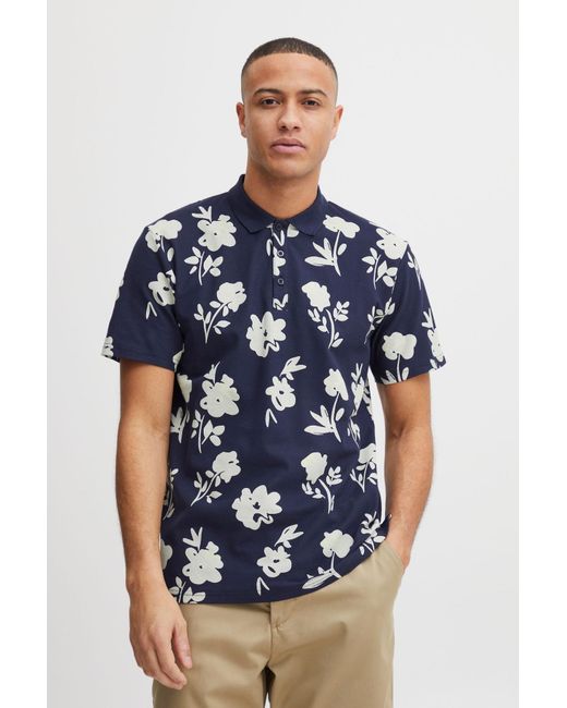 Solid Poloshirt 'fitz' in Blue für Herren