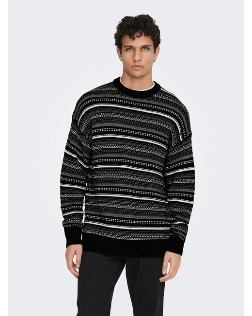 Only & Sons Pullover Onsroy in Black für Herren