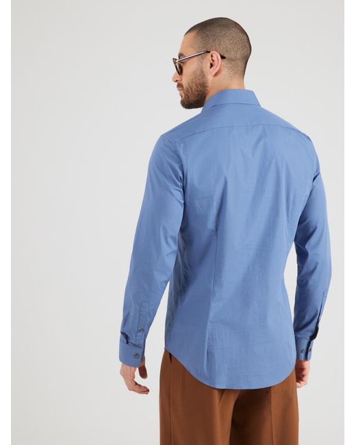 Calvin Klein Hemd Slim Fit Solid Stretch in Blue für Herren