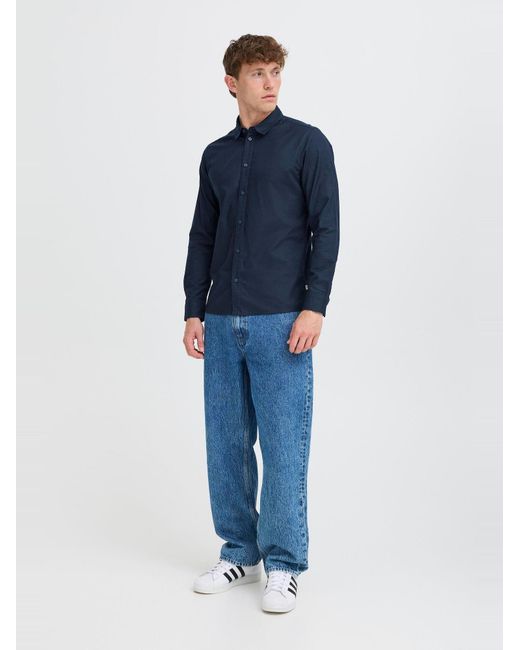 Solid Hemd Olmin in Blue für Herren