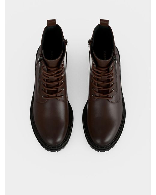 Geox Brown Schnürstiefelette D Iridea