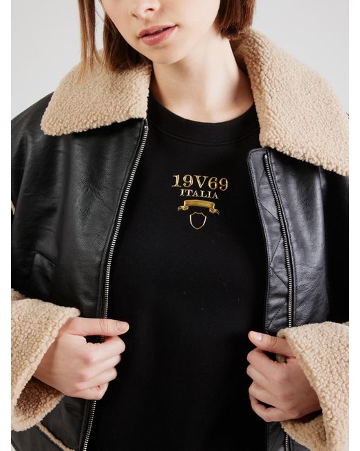 19V69 Italia by Versace Black Sweatshirt 'Bonnie'