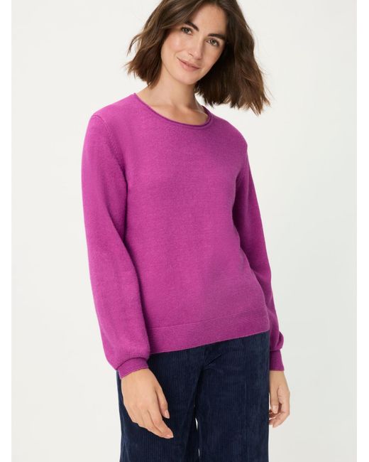 Olsen Purple Pullover, Gerade Geschnitten