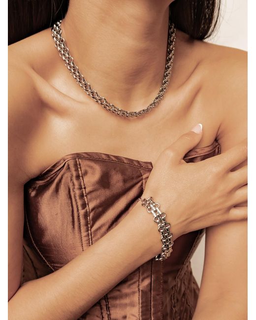 Hey Happiness Brown Armband Interlocking