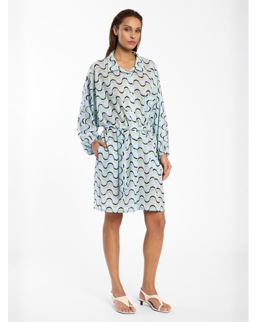 Ana Alcazar Blue Kleid Dinis