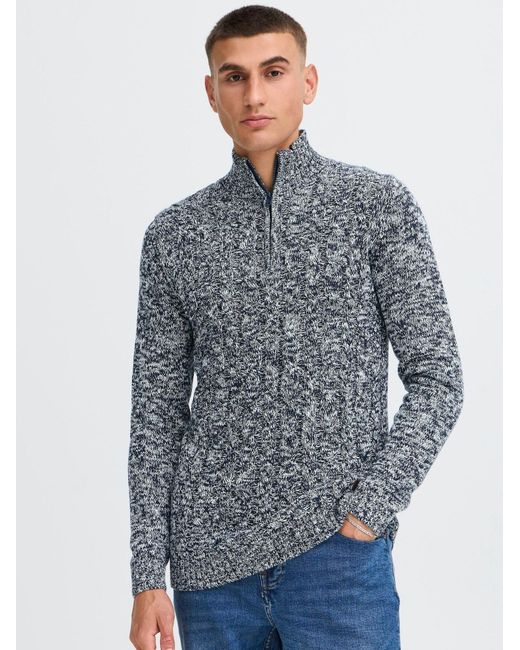 Solid Pullover Sdrichart in Blue für Herren