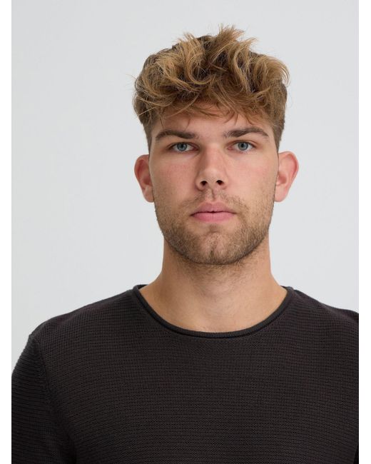 Solid Pullover in Black für Herren