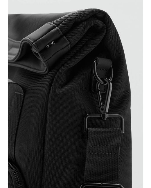 Mango Rucksack Bagfold in Black für Herren
