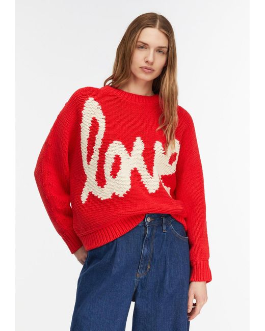 Comma, Red Strickpullover