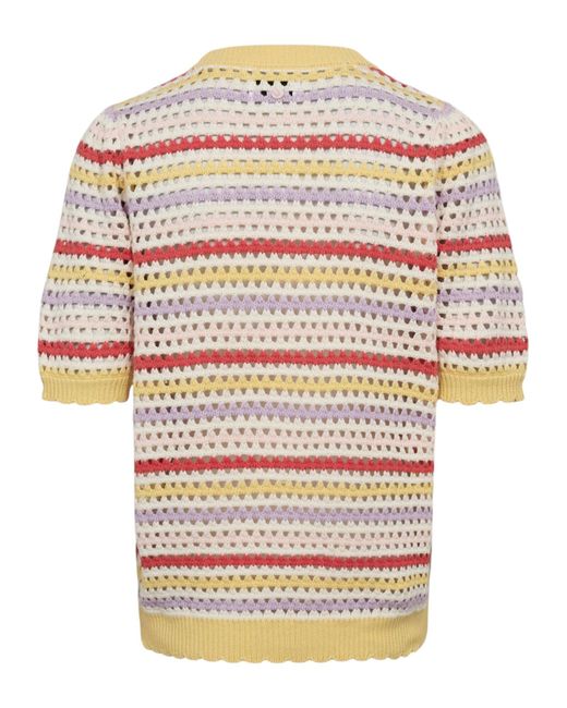 Numph Multicolor Strickpullover Mit Halbarm Nunancy Pullover