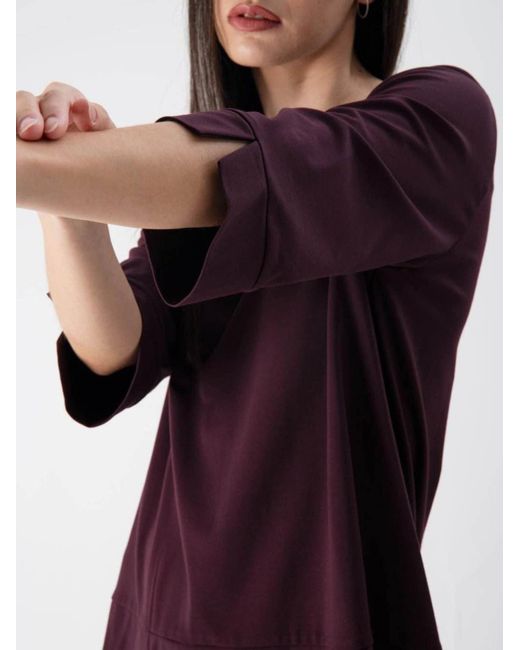 MND Purple Bluse Soft Touch Edged