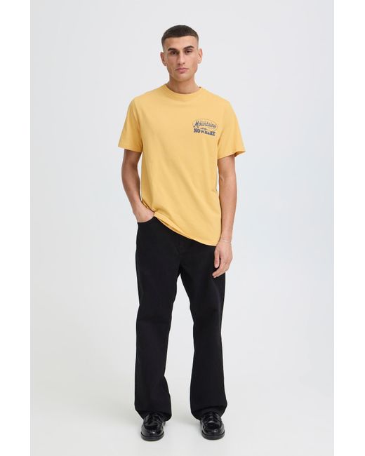 Solid Rundhalsshirt Sdubert in Yellow für Herren
