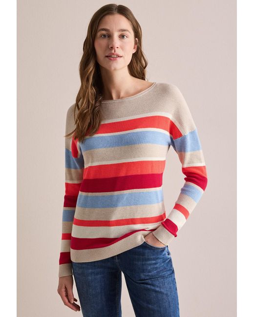 Cecil Red Gestreifter Pullover