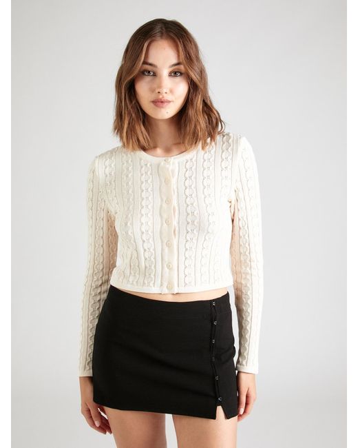 ABOUT YOU x Emili Sindlev White Strickjacke Keela