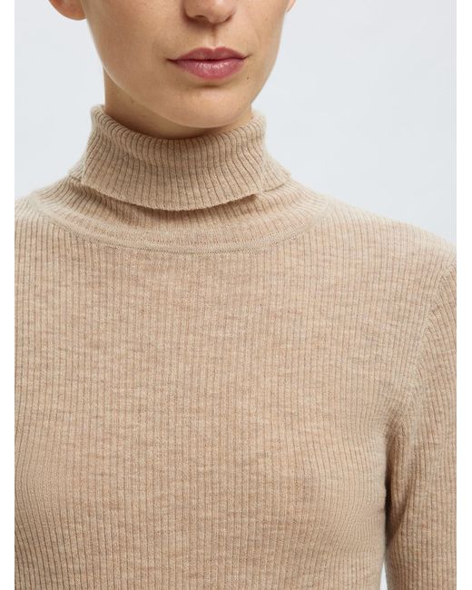 SELECTED Natural Pullover Slfingrid