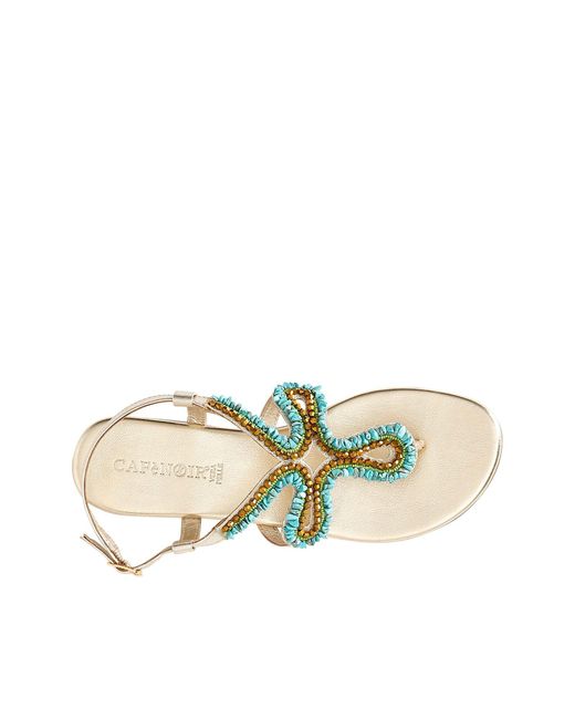 CafeNoir White Caf Noir Flip Flops