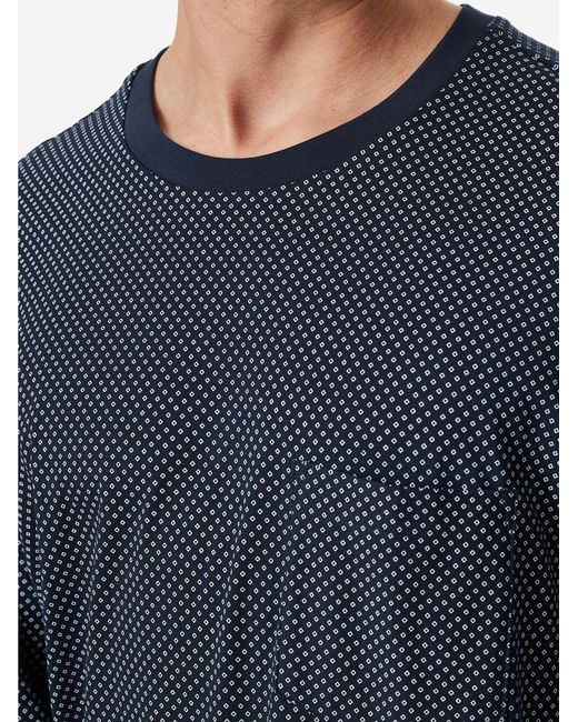 Schiesser Pyjama Lang Comfort Essentials in Blue für Herren