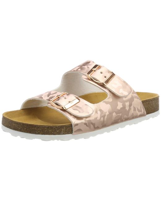 Lico Metallic Pantolette Bioline Platino
