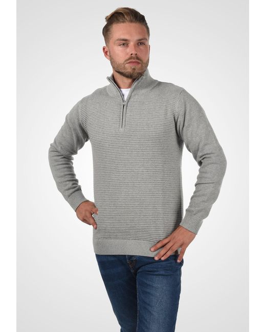 INDICODE Pullover Richard in Gray für Herren