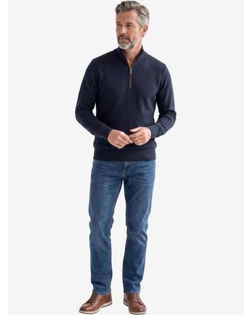 Redmond Pullover Basic in Blue für Herren