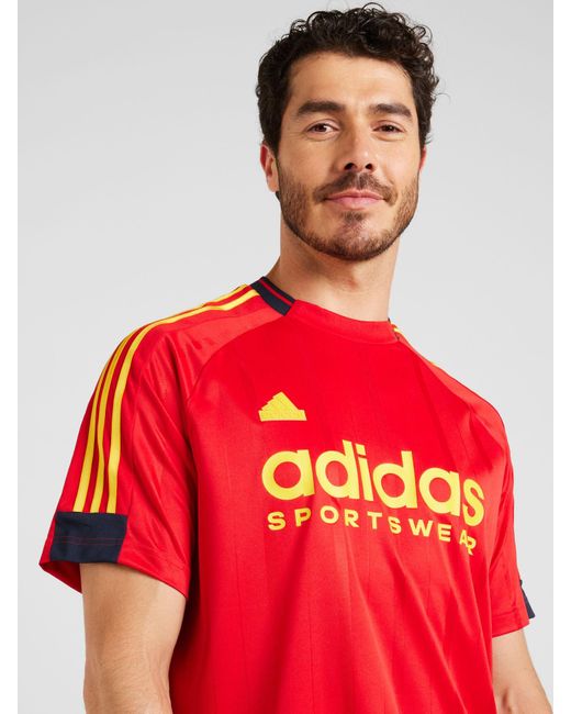 Adidas Sportshirt 'tiro' in Red für Herren