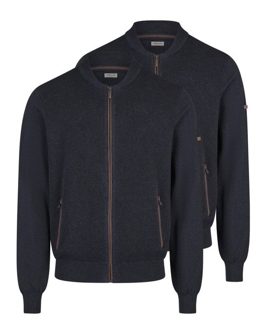 Redmond Strickjacke Basic in Blue für Herren
