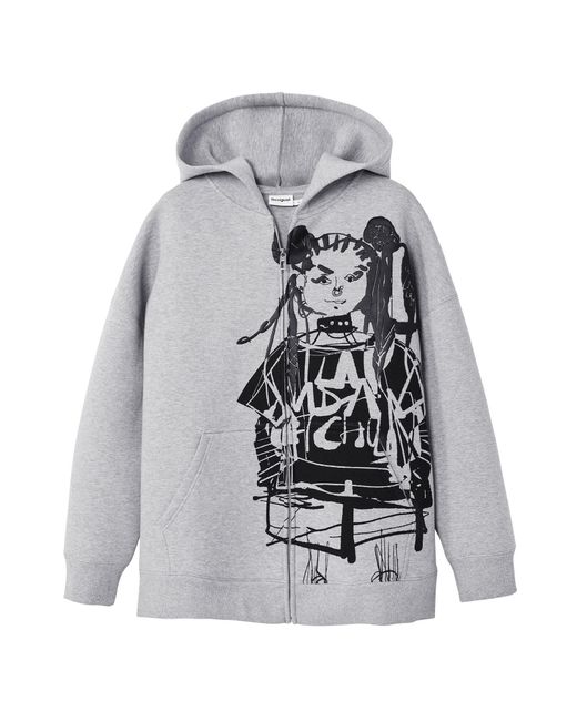 Desigual Gray Sweatjacke