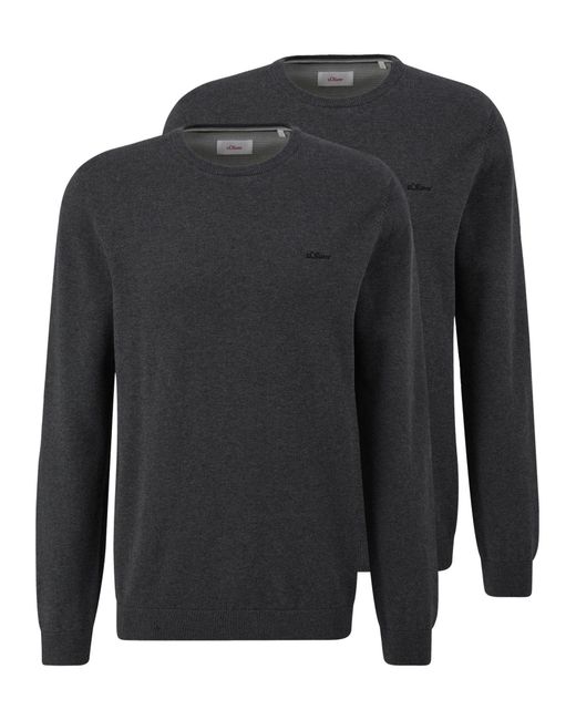 S.oliver Oliver Pullover Basic in Black für Herren