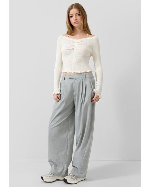 QS White Strickpullover