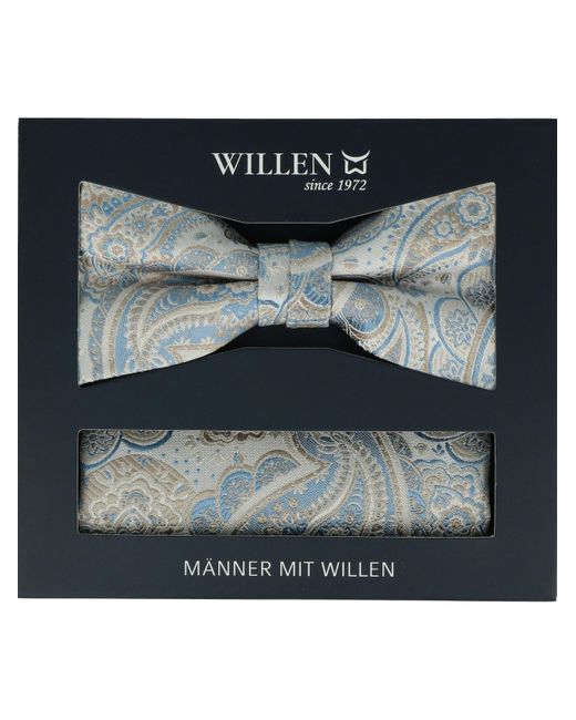 Willen Fliege Set Paisley in Blue für Herren