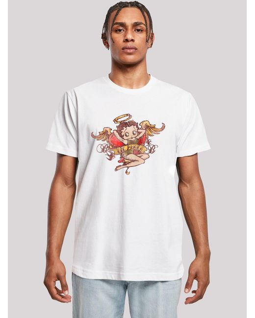 F4NT4STIC T-Shirt Betty Boop in White für Herren