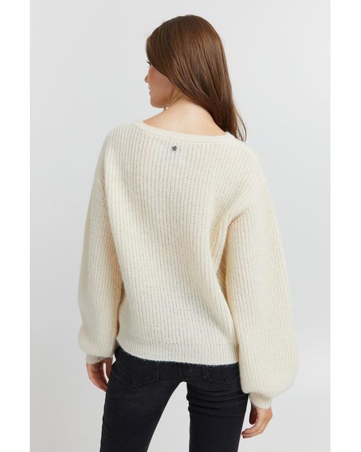 Pulz White Pullover Iris