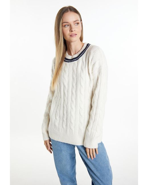 DreiMaster Maritim White Pullover 'Eissegler'