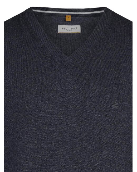 Redmond Pullover Basic in Blue für Herren