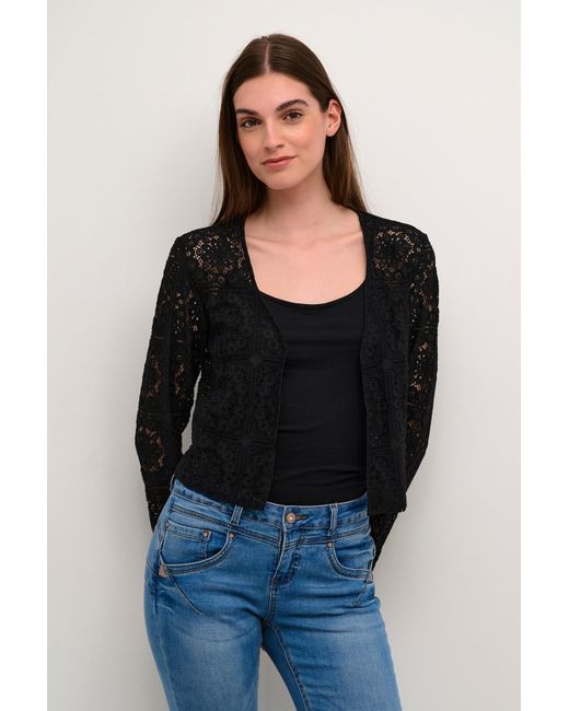 Cream Black Bluse 'Tiley'