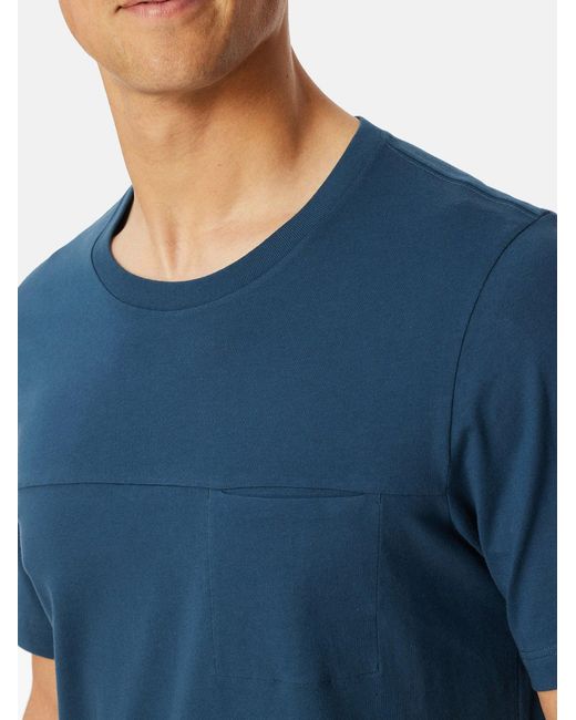 Schiesser Sleepshirt Mix Relax in Blue für Herren