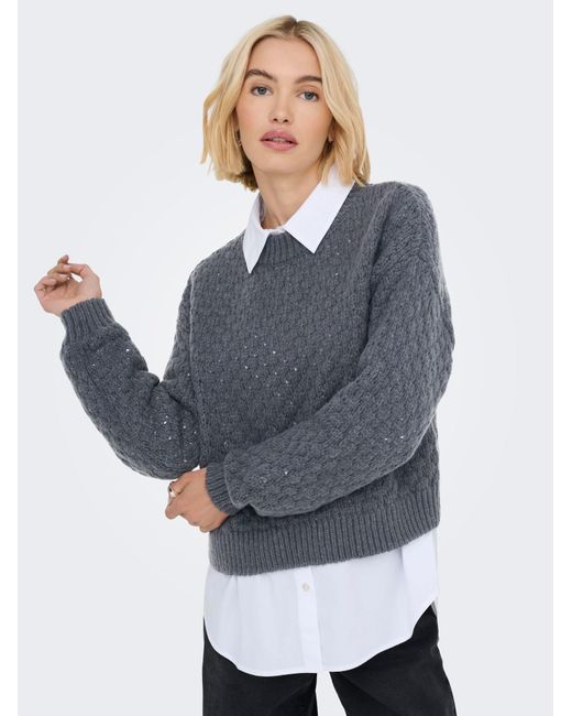 Jdy Blue Pullover Celeste