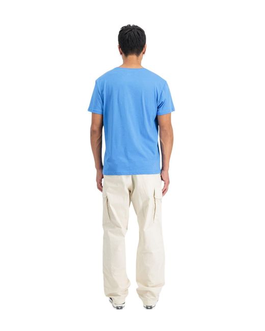 Alpha Industries Shirt Basic Logo in Blue für Herren