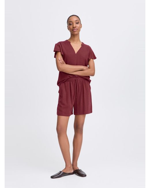 B.Young Red Leinenhose Byfilinen