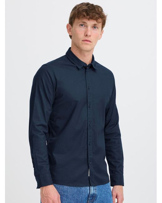 Solid Hemd Olmin in Blue für Herren