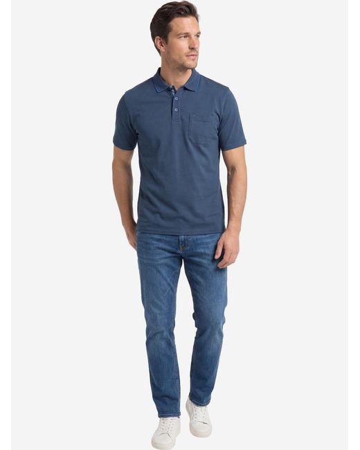 Redmond Shirt Basic in Blue für Herren