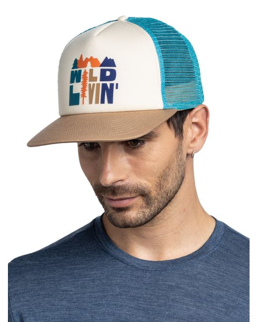 Buff Blue Cap Trucker Cap
