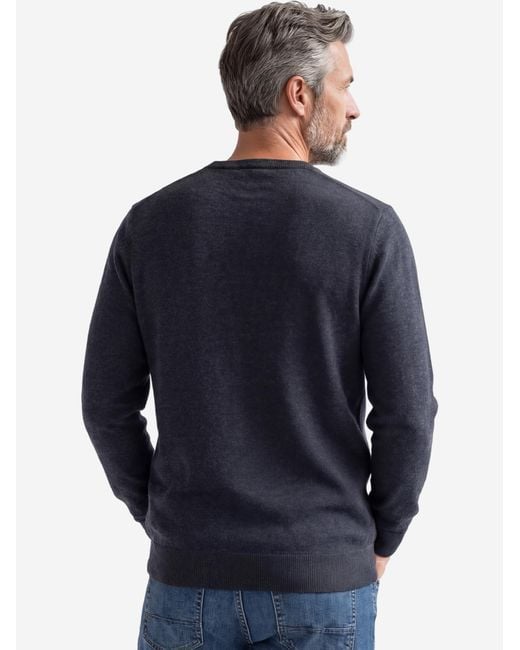 Redmond Pullover Basic in Blue für Herren