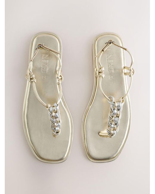 Next White Sandalen